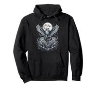 Three Owls Moon Night Owl Lover Pullover Hoodie