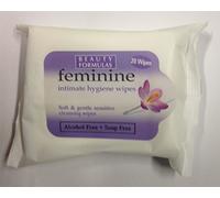 THREE PACKS of Beauty Formulas Feminine Intimate Hygiene Wipes 20 Wipes