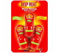 THREE PACKS of Deep Heat Muscle Massage Roll-On Lotion 50ml…