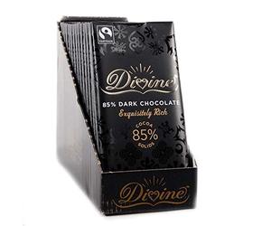 THREE PACKS of Divine - Fairtrade Dark Chocolate - 85% Cocoa 100g x 10