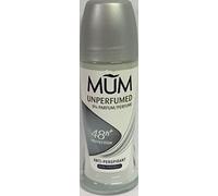 THREE PACKS of Mum Unperfumed Anti-perspirant Roll On 50ml