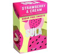 THREE PACKS of Sula Natura Strawberry Cream Sugar Free Sweets with Fresh Crea...