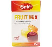THREE PACKS of Sula Natura Sugar Free Fruit Mix Sweets with Real Fruit Juice