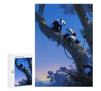 Three Pandas in Trees - Wooden Brain Teaser for Adults, 300 PCS, Holiday-Season Gift - for A Rewarding Weekend Challenge
