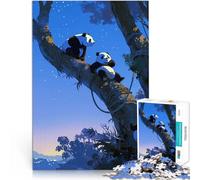 Three Pandas in Treespuzzles for adults 1000 pieces Educational Games Home Decoration with Fully Interlocking Randomly Shaped Pieces 38x26cm