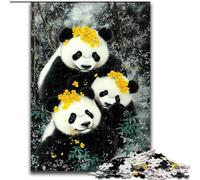 Three Pandas Jigsaws Puzzles 1000 Pieces for Teenagers Gifts, Family Entertainment Toys Is Ideal As A Gift for The Whole Family (50x75cm)