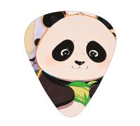 Three pandas Printed pick set - 12 pieces, thin, medium and thick guitar picks, suitable for guitar, bass, electric guitar and ukulele
