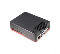 Three-Part Aluminum Case with Integrated 30mm Fan for Raspberry Pi 5 for Smooth Assembly and Effective Airflow Management with Solid Build (A)