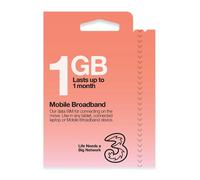 Three Mobile Pay As You Go Mobile Broadband 1 GB data SIM