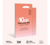 Three PAYG Mobile Broadband SIM, Pre-loaded with 10GB of Data that Lasts up to 1 Month