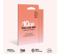 Three PAYG Mobile Broadband SIM, Pre-loaded with 10GB of Data that Lasts up to 1 Month