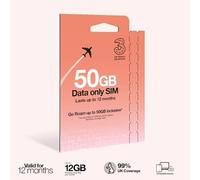 Three PAYG Mobile Broadband SIM, Pre-loaded with 50GB of Data that Lasts up to 12 Months