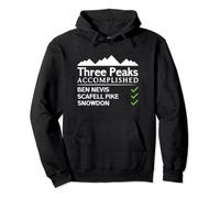 Three Peaks Accomplished Ben Nevis Scafell Pike Snowdon Pullover Hoodie