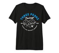 Three Peaks Challenge Hike Club Mountain Gift Premium T-Shirt