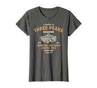Three Peaks Challenge UK Hiking T-Shirt, Women, Asphalt Grey, Large