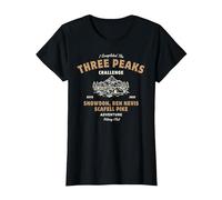 Three Peaks Challenge UK Hiking T-Shirt, Women, Black, Small