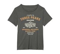 Three Peaks Challenge UK Hiking T-Shirt, Women's Plus, Asphalt Grey, 1X