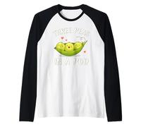 Three Peas In A Pod Triplets For Parents Triplet Sibling Raglan Baseball Tee