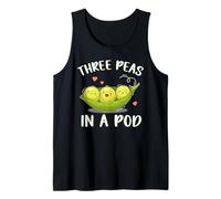 Three Peas In A Pod Triplets For Parents Triplet Sibling Tank Top