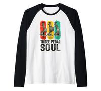 Three Pedal Soul Manual Transmission Stick Shift Raglan Baseball Tee