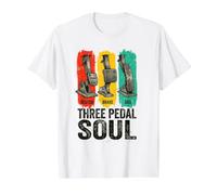 Three Pedal Soul Manual Transmission Stick Shift Value Graphic T-Shirt, Men, White, S