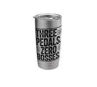 Three Pedals No Bosses Manual Stick Shift Stainless Steel Insulated Tumbler