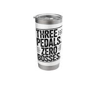 Three Pedals No Bosses Manual Stick Shift Stainless Steel Insulated Tumbler