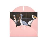 Three Pelicans Greeting Cards Blank Note Cards with Envelopes Happy Birthday Card Thank You Card Wedding Party Invitation Cards for All Occasions 4x6 Inch