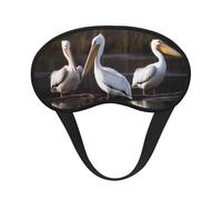 Three Pelicans Sleep Mask for Side Sleeper Eye Mask for Sleeping Light Blocking Soft Breathable Sleep Eye Mask for Women Men Adjustable Elastic Strap Travel Nap Blackout Eye Shade Cover