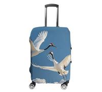 Three Pelicans Travel Luggage Cover Anti Scratch Suitcase Protector Washable Elastic Baggage Cover, white, L, Stylish