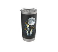Three Penguins Howling At The Full Moon Stainless Steel Insulated Tumbler