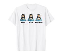 Three Penguins Weekdays Funny Mood Expression Mood Penguin T-Shirt