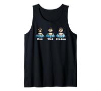 Three Penguins Weekdays Funny Mood Expression Mood Penguin Tank Top