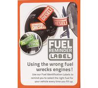 THREE PETROL ONLY Engine Fuel Reminder Stickers to Label your Car Van Coach Lorry Motorbike Vehicle 28mm x 135mm