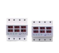 Three Phase 4 Wires 3P+N 63A 100A Adjustable Voltage Ampere Protector Self Recovery Auto Reconnect Voltage Protection Relay(100A without N 380V)