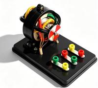 Three Phase Ac/dc Generator Model, With Visible Working Structure & Tabletop Base & Pure Copper Coils, Physical Teaching Aid, For Physics Classroom, Science Lab And Student Demonstration
