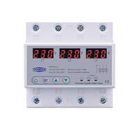 Three Phase Adjustable Over and Under Voltage Protector 3 Phase Automatic Recovery Protective Device Reset 63A 380V
