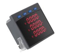 Three Phase Digital Ammeter, 96x96mm 0.5S Class LED Current Meter with RS485 Modbus RTU, AC 5A Smart Panel Gauge for Industrial Control