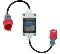 Three-Phase Digital Ammeter IP65 Waterproof LED Display For 32A for cee Socket Electric Car Charging Camper Construction Site Use