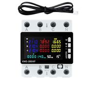 Three Phase Electric Energy Meter, 9 in 1 Power Meter DIN Rail Voltmeter Watt Kwh Digital Electricity Meter AC85-290V 0-80A (With Wifi)