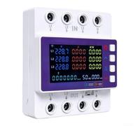 Three-Phase Electricity Meter with Remote Control | Real-Time Power Usage Monitor, Over-Current Protection, Compatible for Tuya and Apps