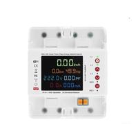 Three-Phase For Smart WiFi Energy Meter with Leakage Protector, For Tuya Compatible 4P Circuit Breaker, LCD Display, Over/Under Voltage & Current Protection, Auto(EAEMP3C-100-TY-W)