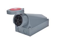 Three-Phase Industrial Waterproof Plug Connector 63A/125A 3-core 4P5-hole Explosion-Proof Aviation Exposed and Concealed Socket(5p125a Ip67 Surface Mounted)