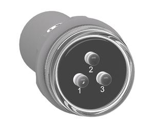 Three Phase LED Voltage Indicator Light - XB5EV57K4