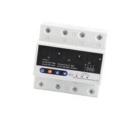 Three Phase Over Under Voltage Protector Automatic Recovery DIN Rail Mount Adjustable Voltage Protective Device 63A 380V for Home and Shopping Mall Power Distribution Lines ABS