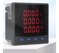 Three Phase Power Meter 72x72 LED Display ABS