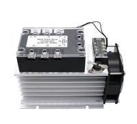 Three Phase Solid State Relay With Radiator 3-32VC AC To AC DC TO AC Load 24-380VAC 3-phase Zero Cross Relay 1Pcs(100A,DC control AC)