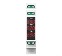 Three Phase Voltmeter DIN Rail Mount LED Display