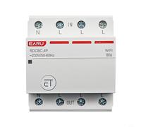 Three-Phase WiFi Circuit Breaker Smart with Time Control and Voice Remote Control, 3P+N 63A/80A, for eWeLink App, 18 mm DIN Rail (80A)