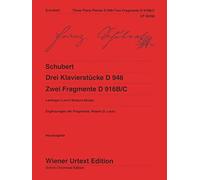 Drei KlavierstuCke D 946: Edited from the sources by Ulrich Leisinger, Notes on interpretation by Robert D. Levin, Fingerings by Paul Badura-Skoda. piano.